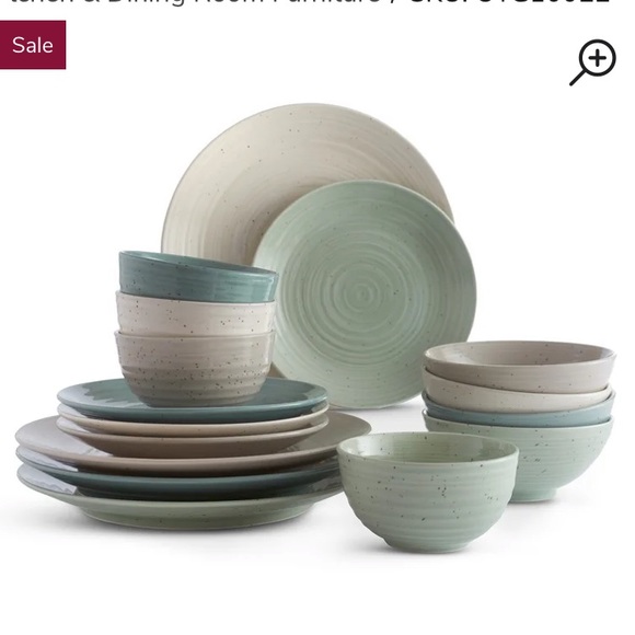 16 piece set brand new multi color dish ware set